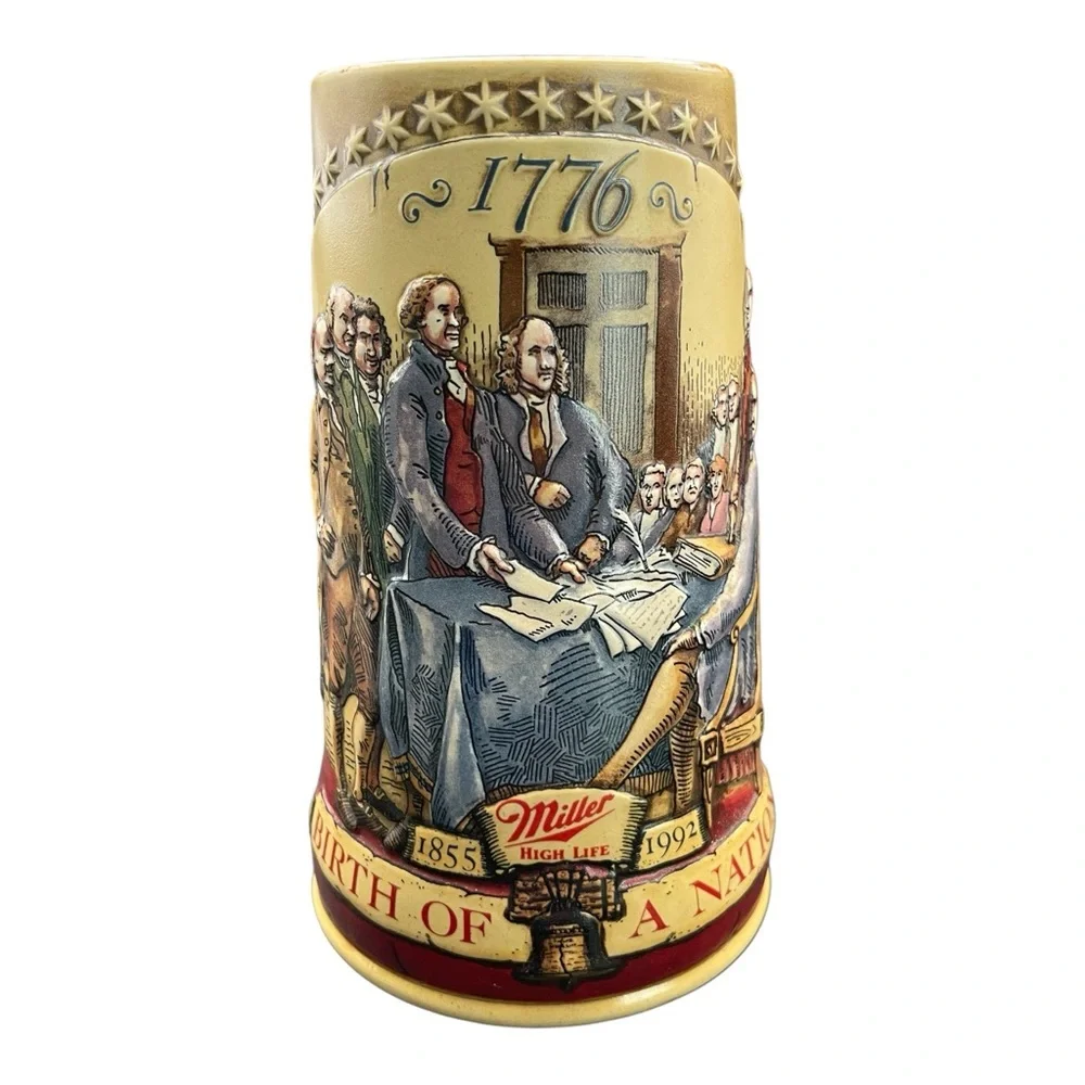 Vtg Miller High Life Birth of a Nation Beer Stein 2nd Series 1992 Limited Ed Mug - Picture 5 of 6